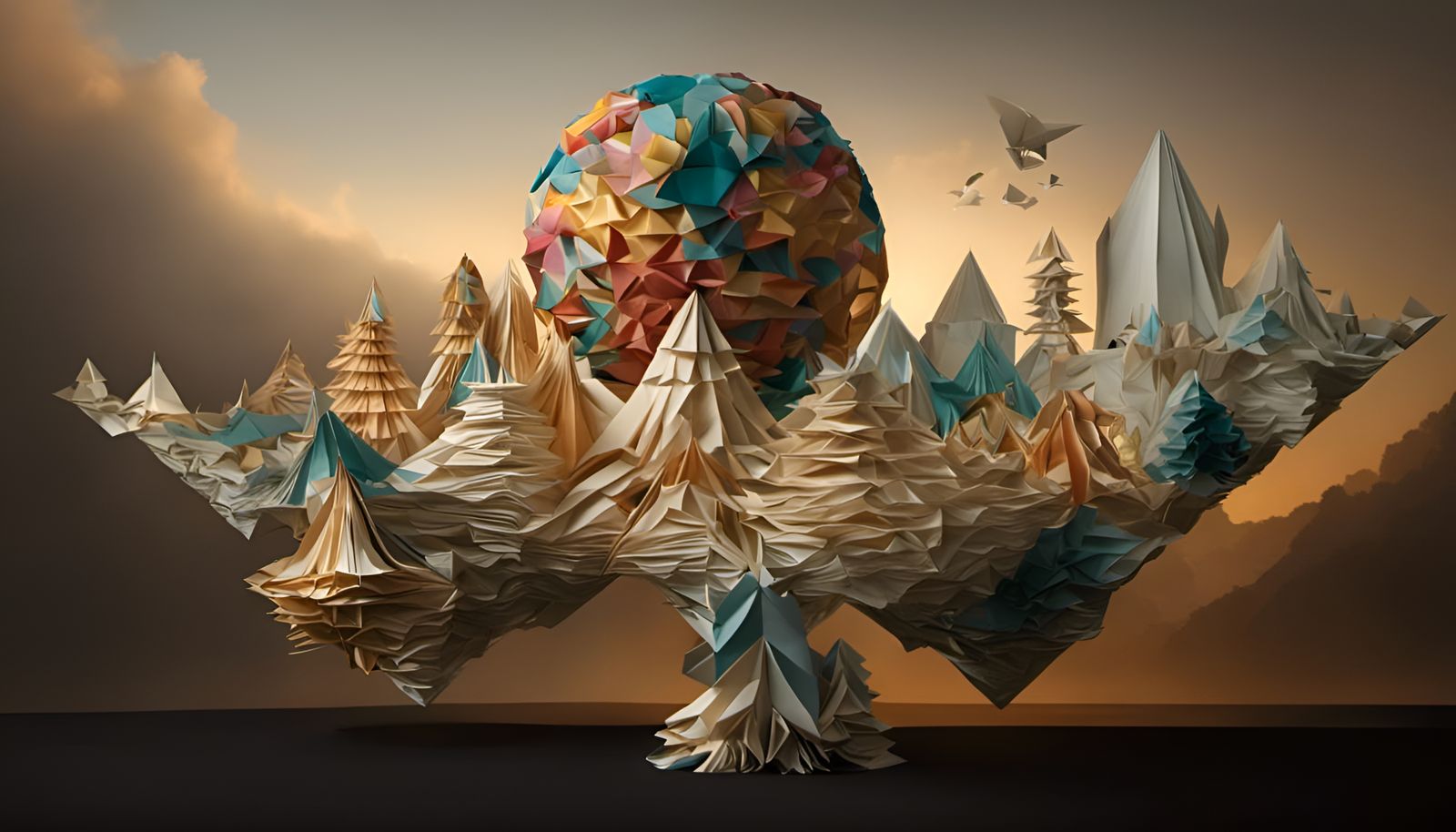 “The Yoshizawa-Randlett Experiment - 005: Dome World”