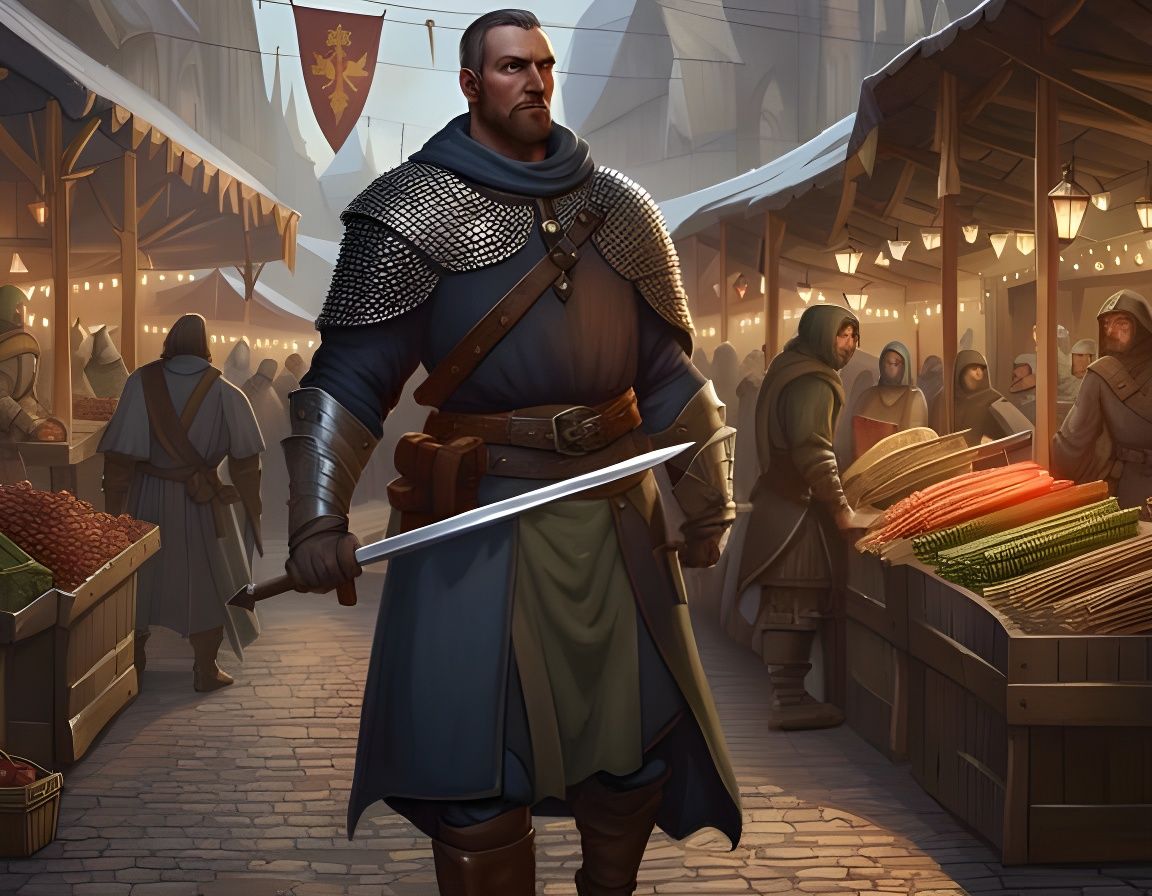 Scottish Fighter at a medieval Market