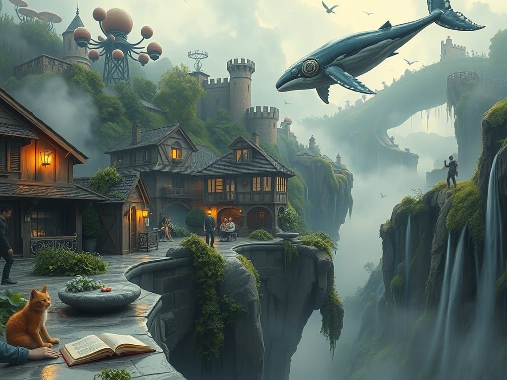 Ancient Norse Village on Overgrown Chasm Edge