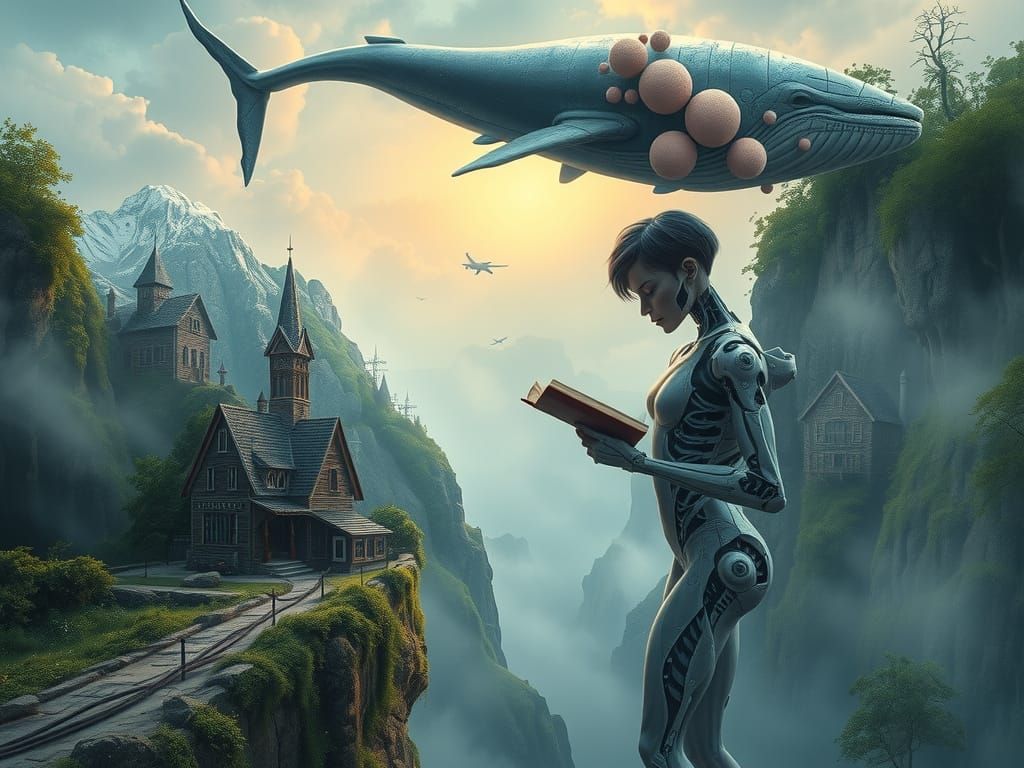 Ancient Norse Village on Overgrown Chasm Edge