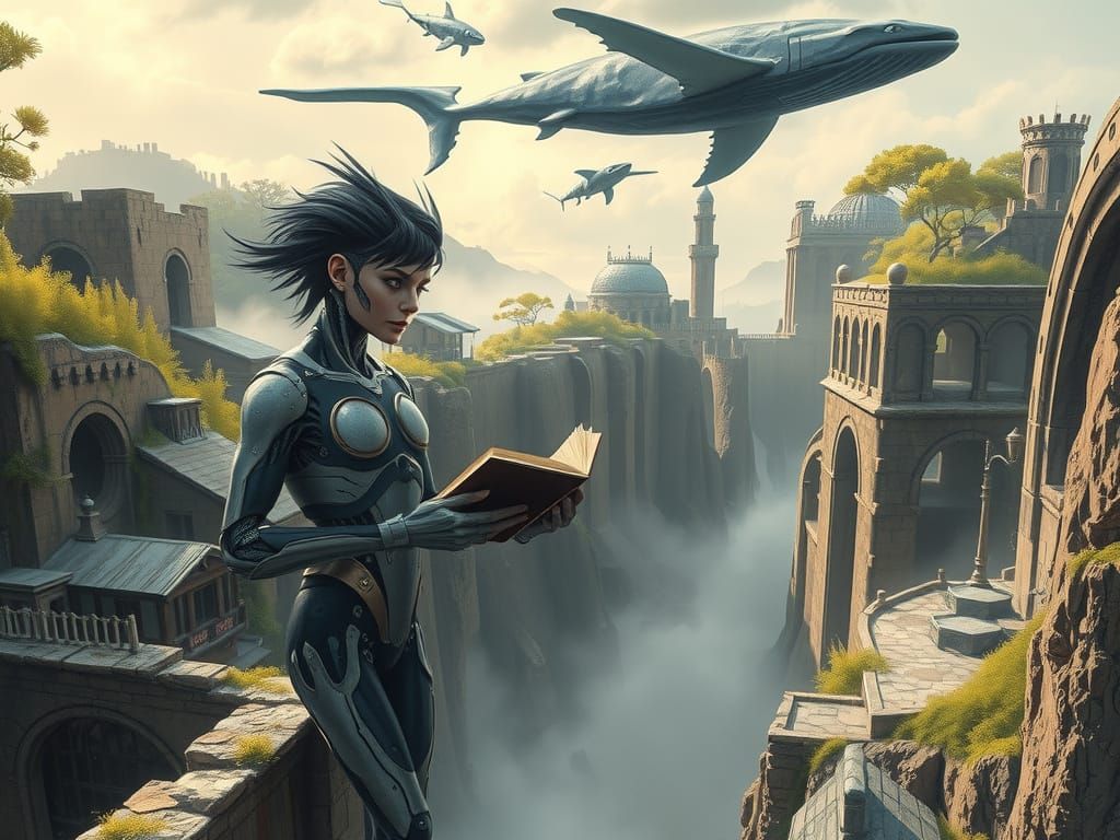 Ancient Norse Village on Overgrown Chasm Edge