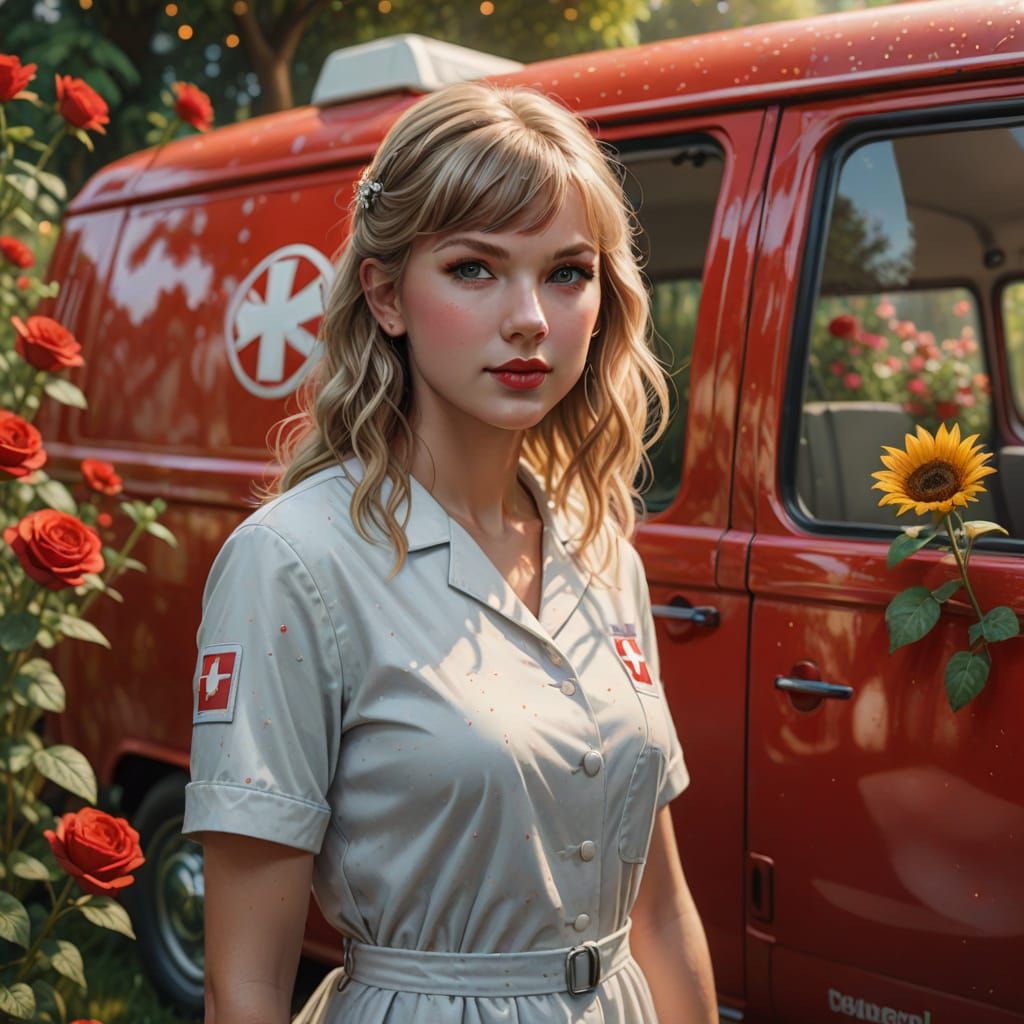 Taylor Swift Lookalike is a Serene Nurse