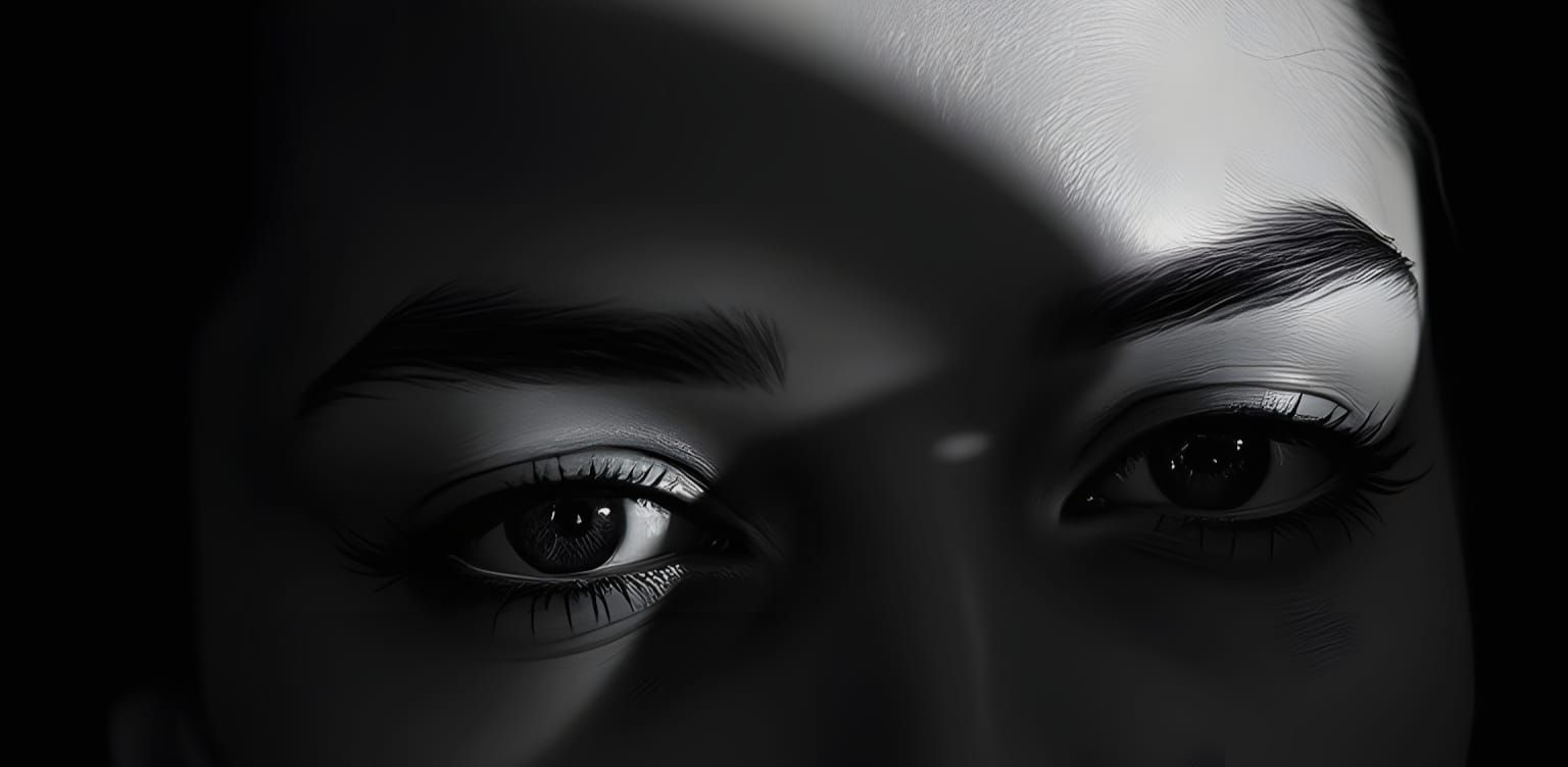 Moody Film Noir Portrait in Elegant Monochrome