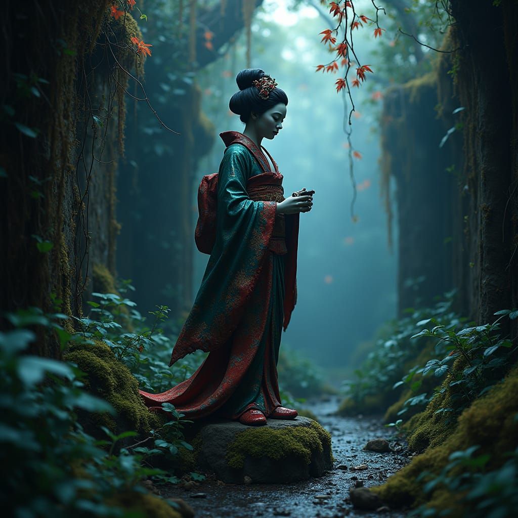 Ancient Geisha Statue Found in Jungle Temple