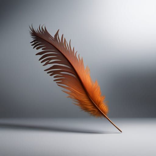 Detailed Feather Matte Painting in Deep Color