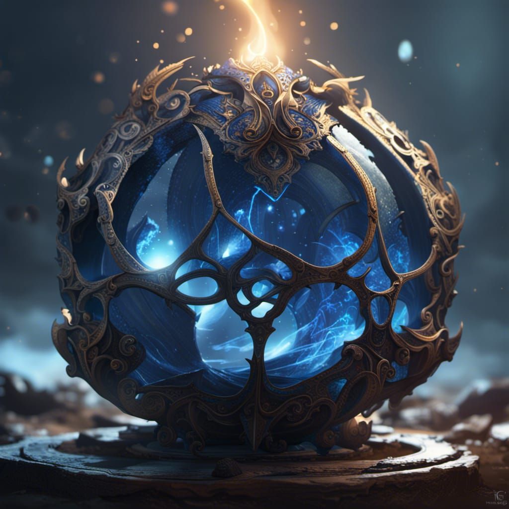 Coveted Magical Artifact in Dark Fantasy Style