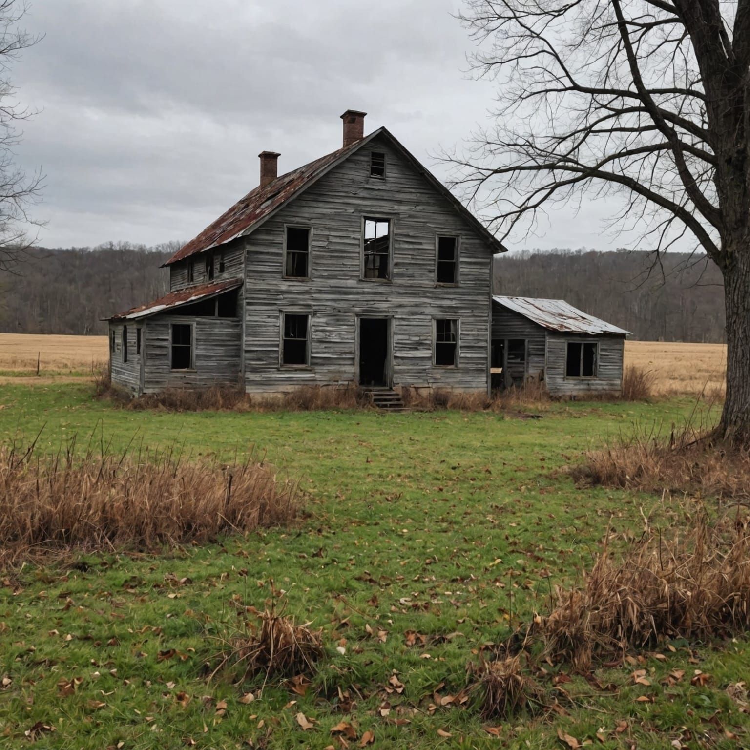 AI Image of an Abandoned Farm