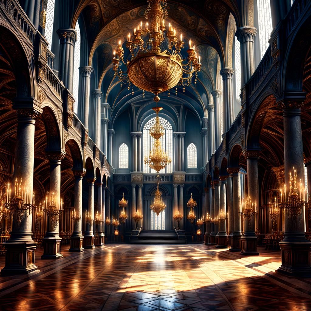 Grand Medieval Hall: Epic Digital Matte Painting