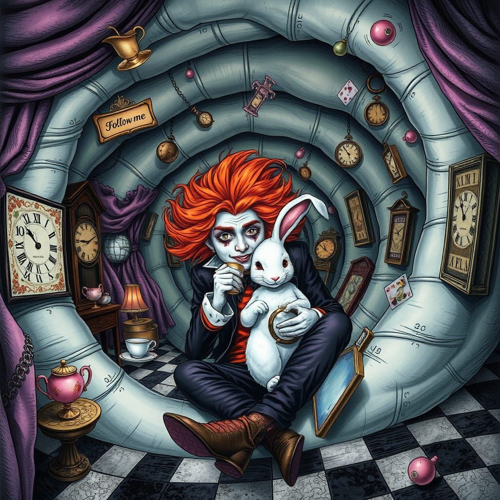 Ethereal Fantasy in a Whirling Rabbit Hole