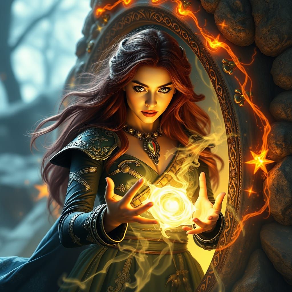 Enchantress Conjures Vibrant Magical Gateway