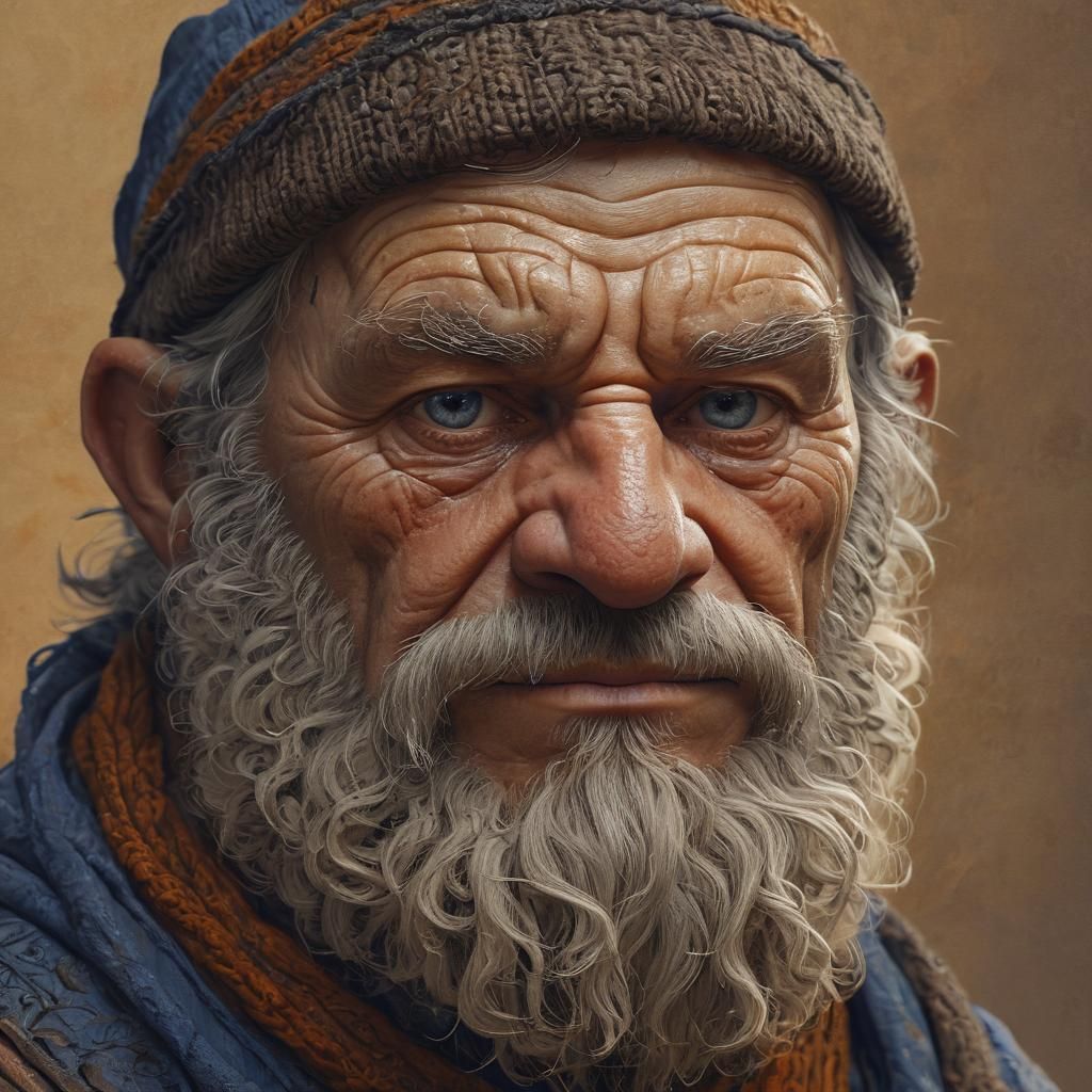 Dwarf Abjurer Portrait in Gustave Doré Style