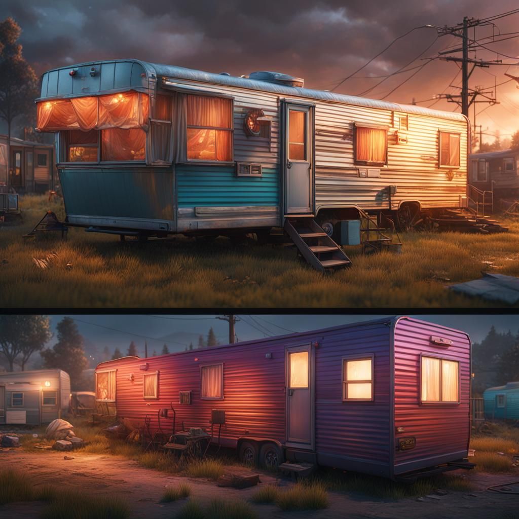 Ultra Realistic Trailer Park in 8K Resolution
