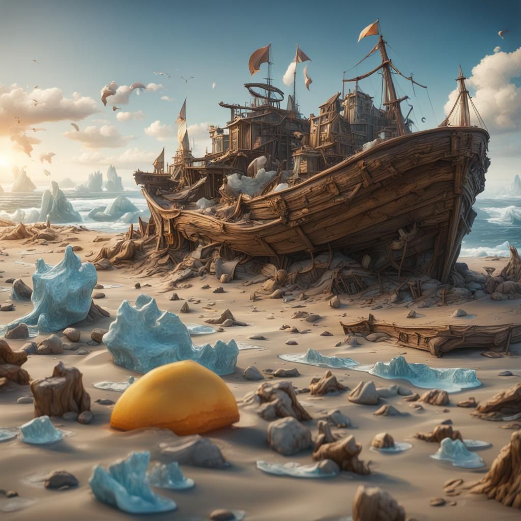 Surreal Beach Reflects Climate Change Consequences