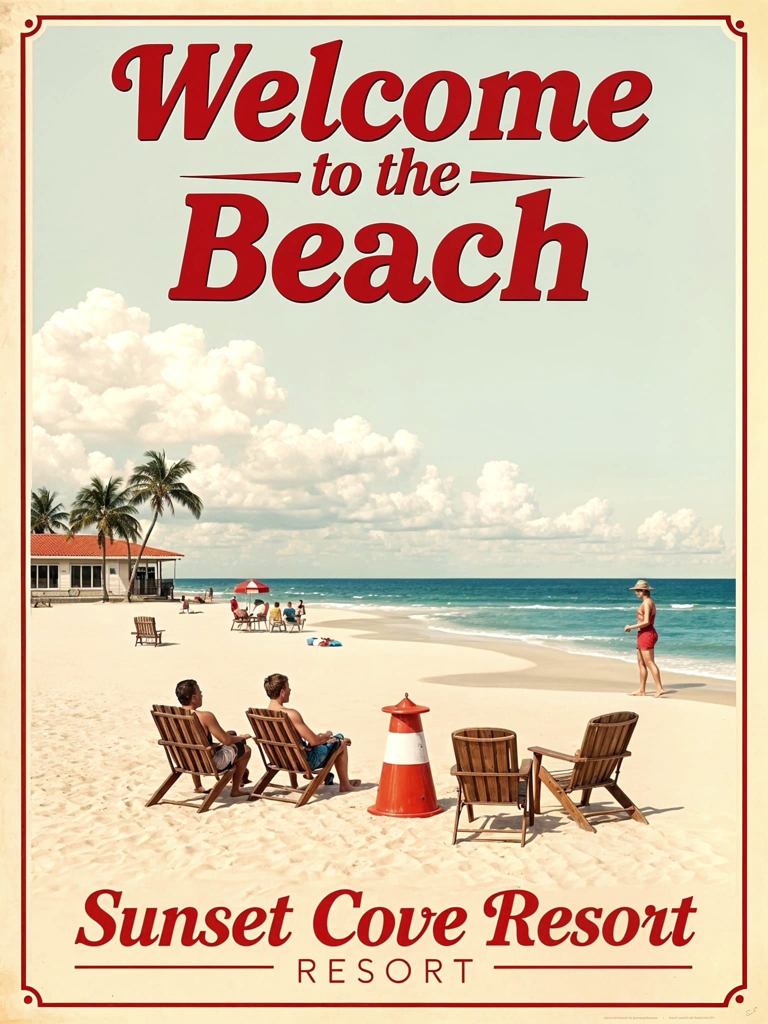 Vintage Travel Poster of a Seaside Resort