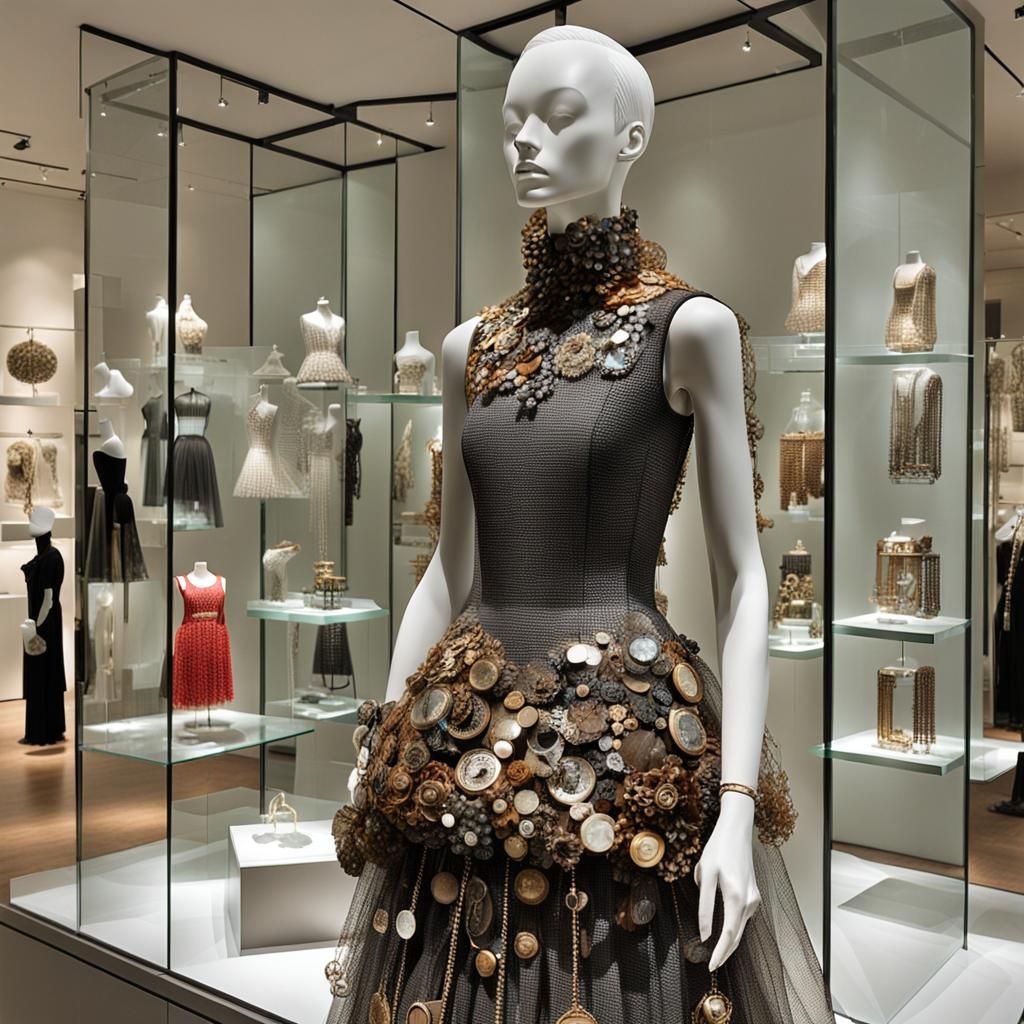 Couture Dress Made of Time Pieces