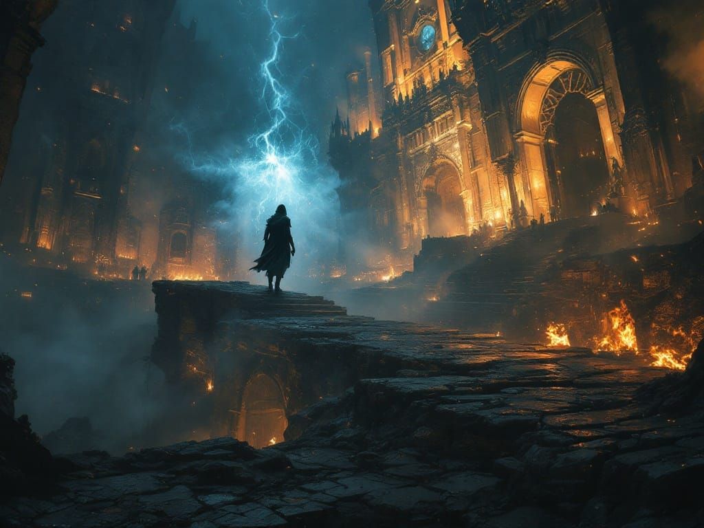 Epic Heroic Landscape in Cinematic Digital Style