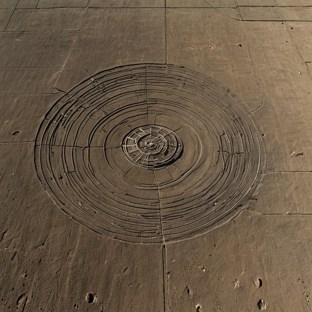 Alien Spaceship Crop Circle Field