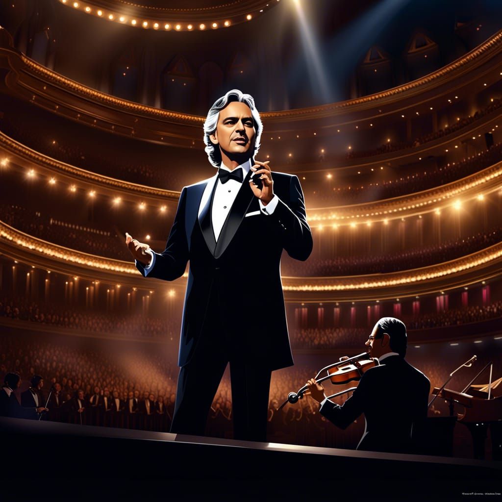 Andrea Bocelli Performs in Opera House: Digital Art