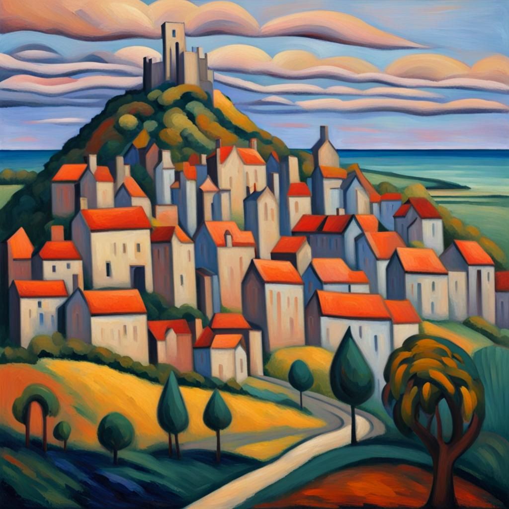 Mont Saint-Michel: Expressionist Oil Painting