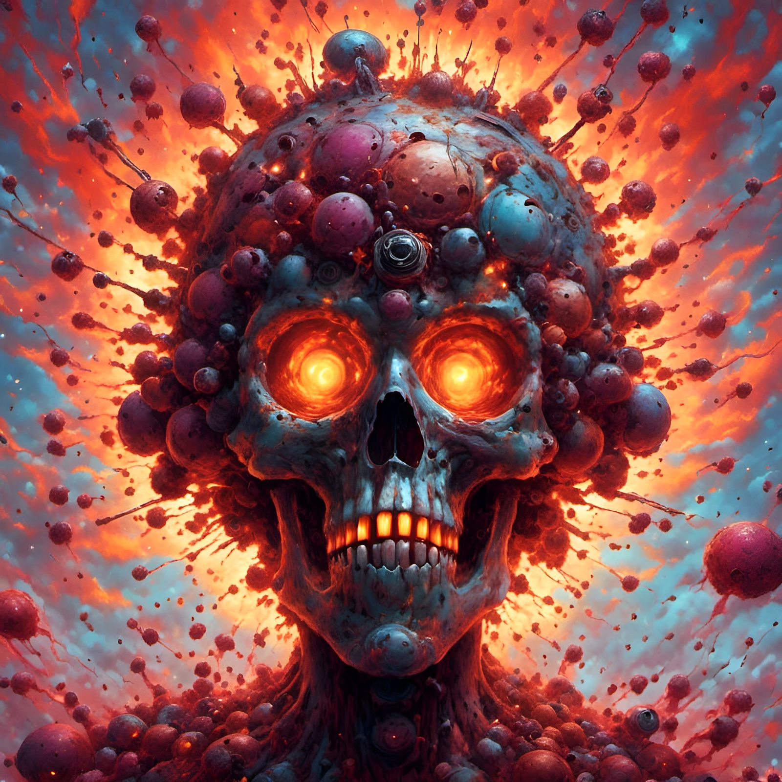 Explosive Mind: HD Splash Art Portrait