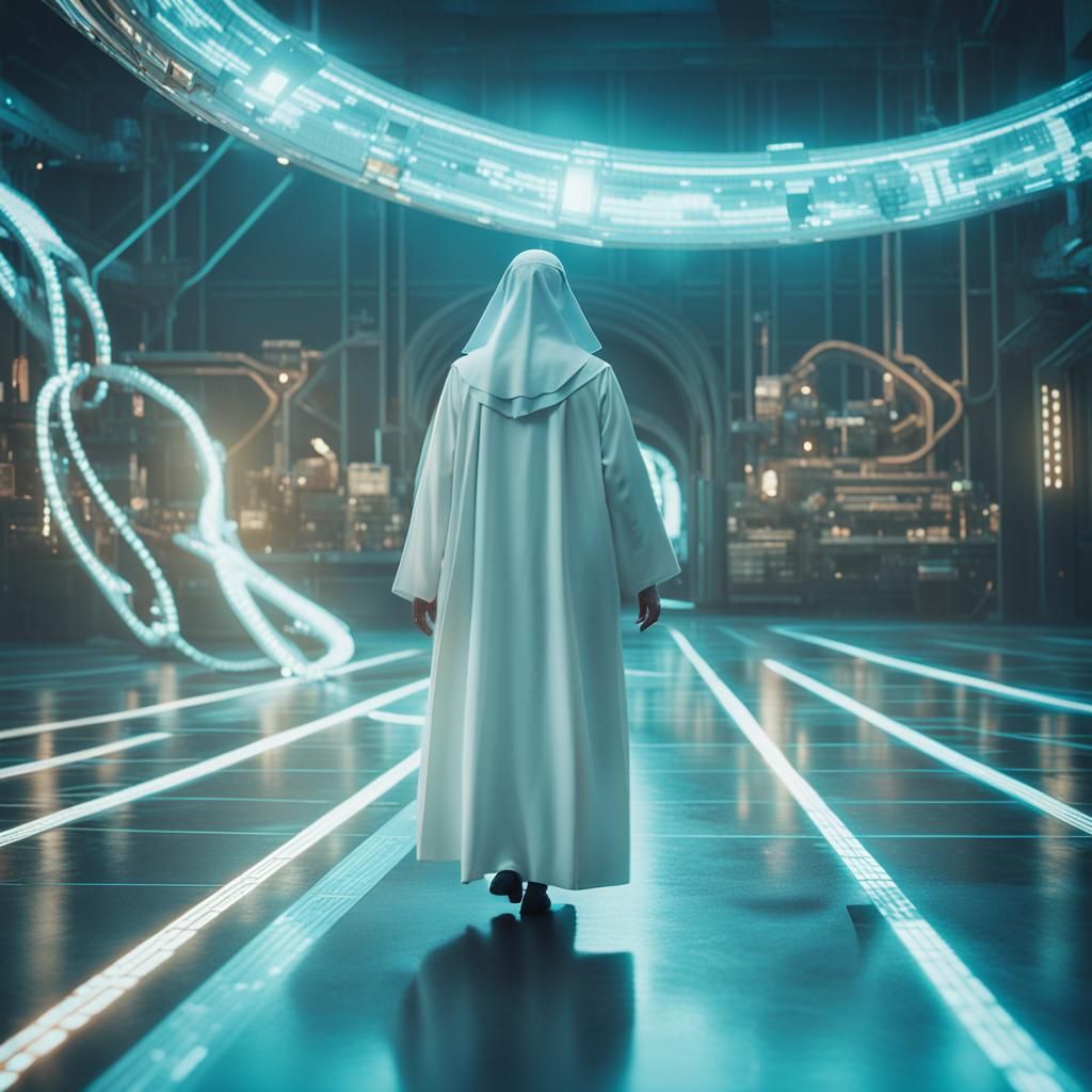 Nun with holograms