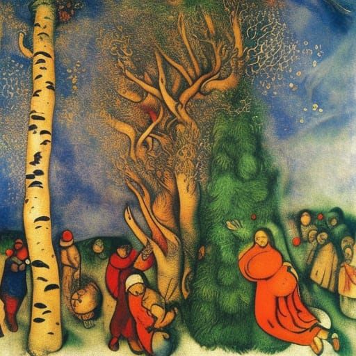 Surreal Garden of Gethsemane in Dreamlike Style