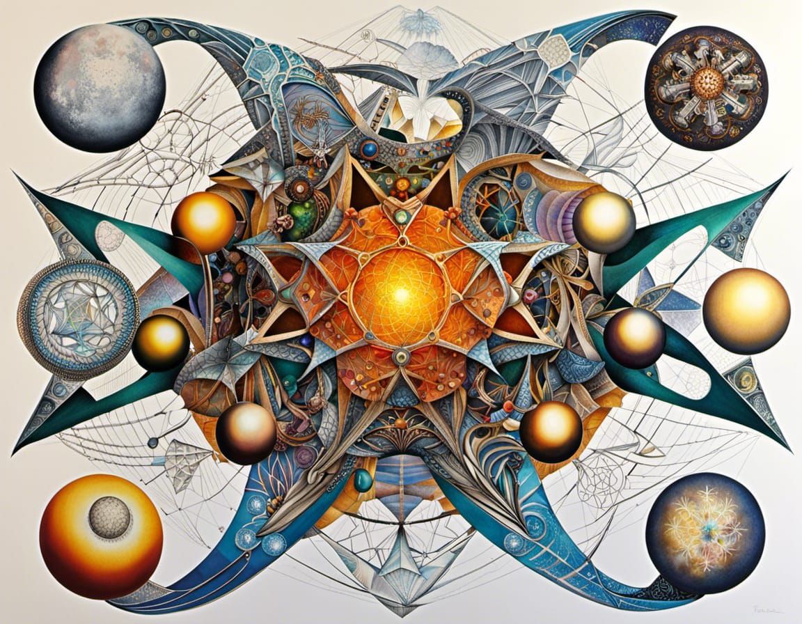 Fractal Geometry with Crystalline and Earth Elements