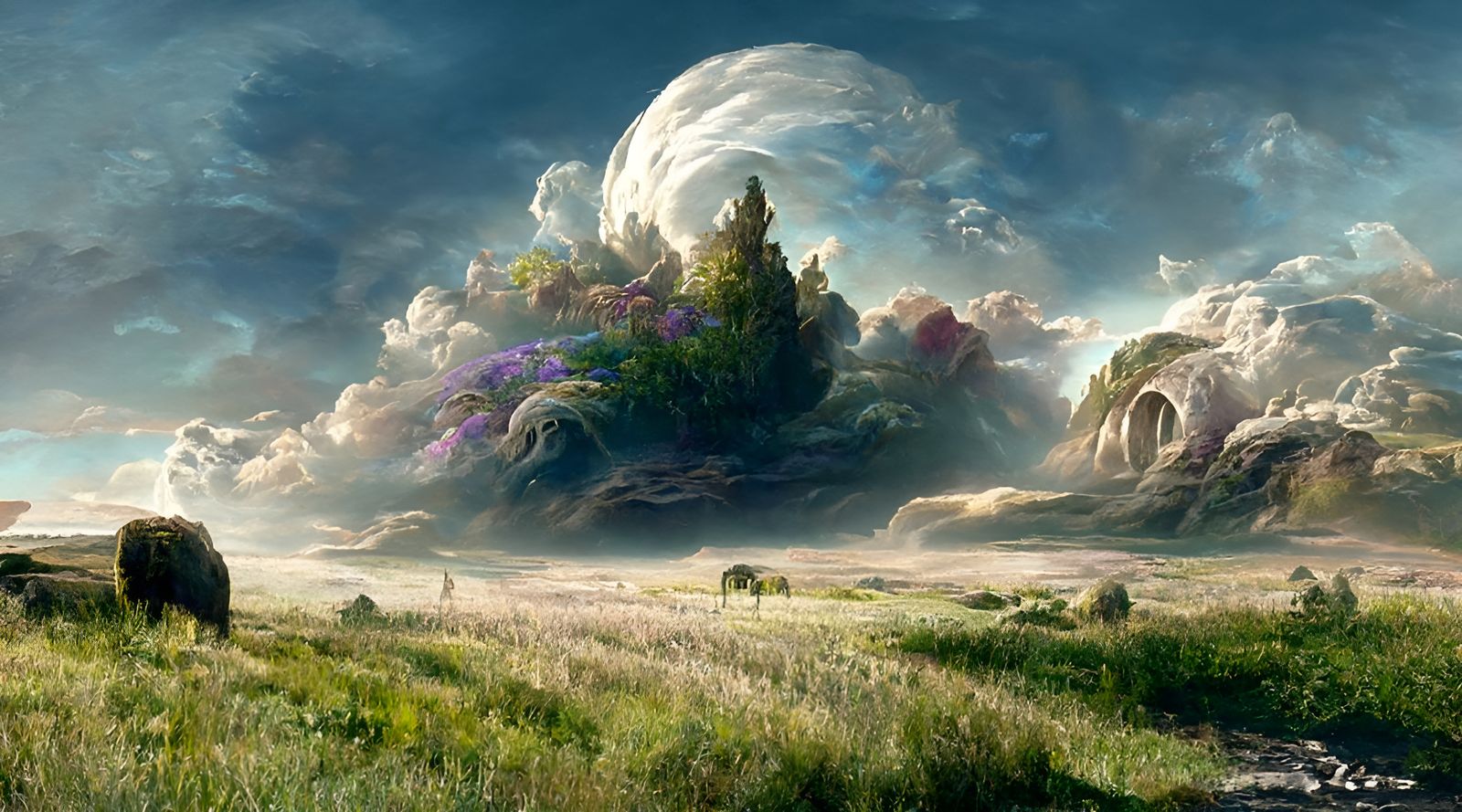 Prairie Dreamscape: Hyperdetailed Romantic Landscape Paintin...
