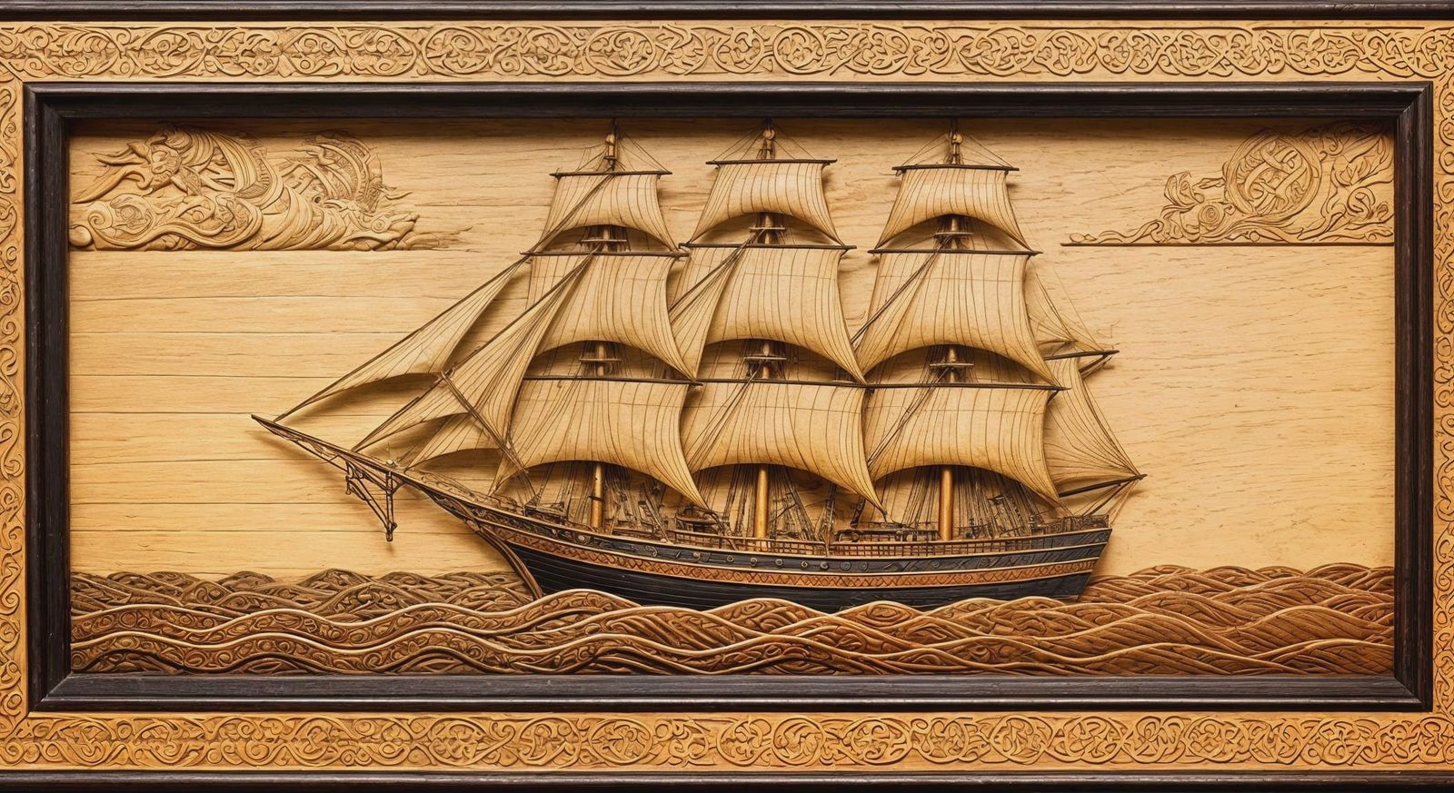 The Clipper Inlay Carving