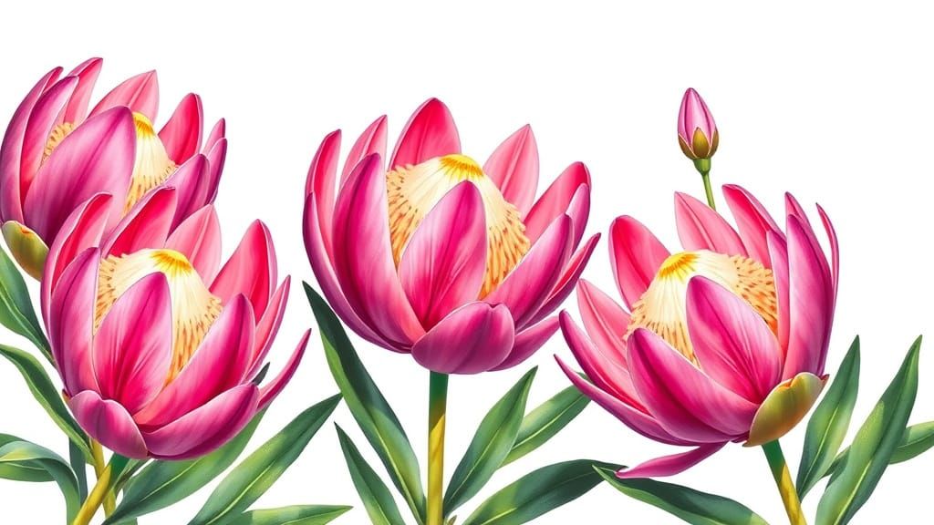 Surreal Floral Border in Expressive Oil Style