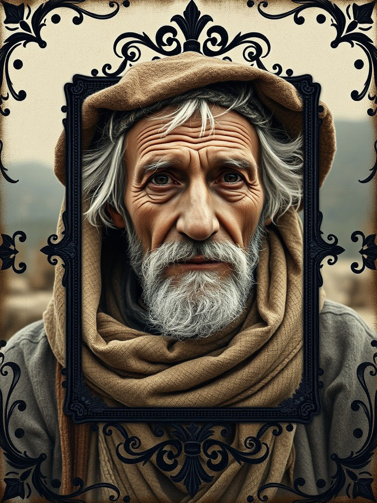Sardinian Shepherd Portrait in Baroque Style