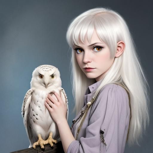 Simple AI Image of Hedwig the Owl
