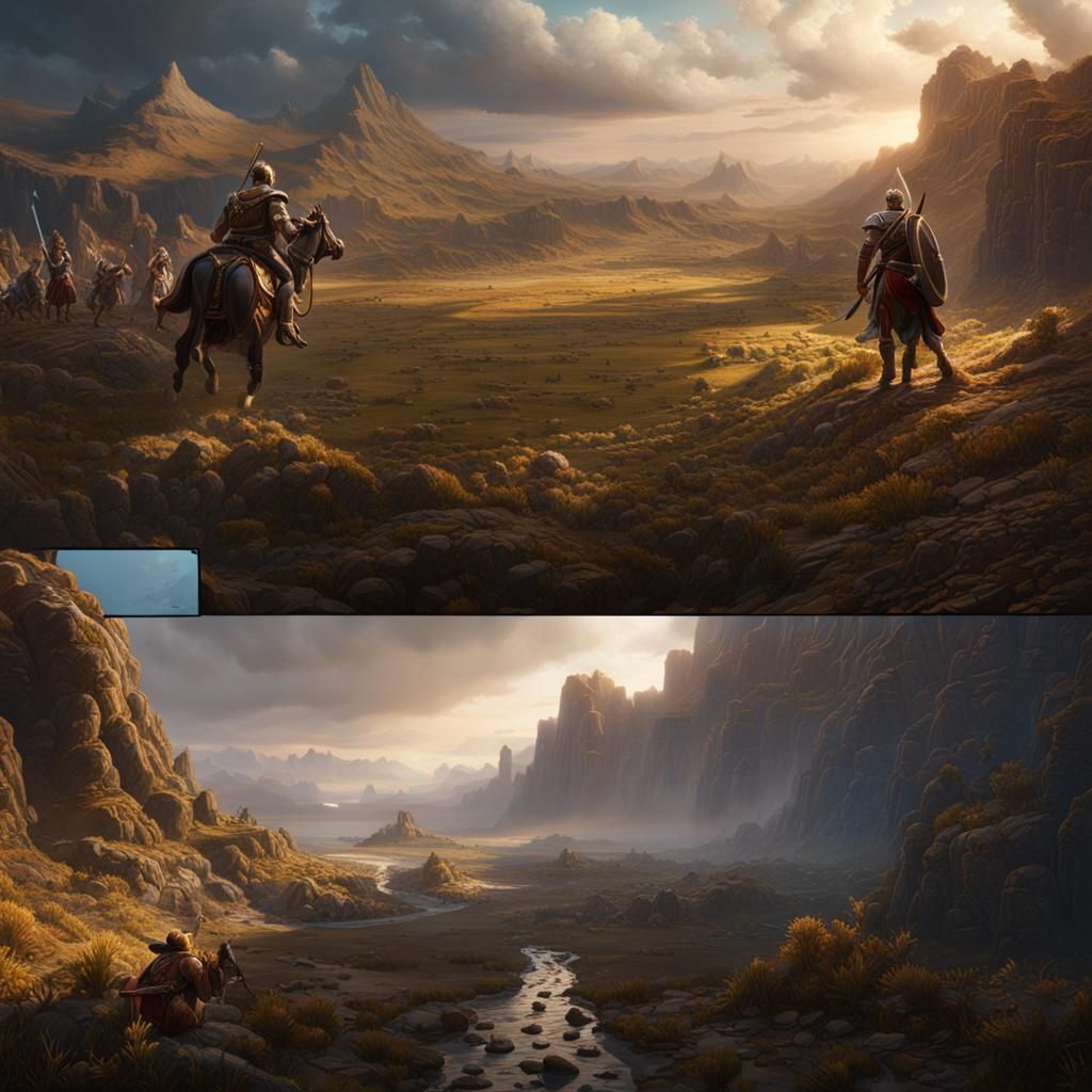 David and Goliath: Detailed Matte Painting