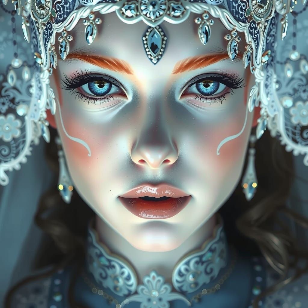 Whimsical Princess in Delicate Golden Crown