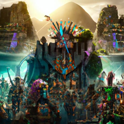Inca Gods at Brisbane Olympics: Detailed Matte Painting