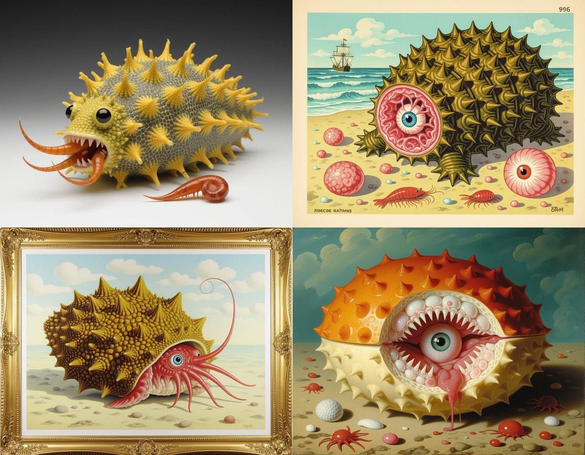 Grotesque Mutant Creature with Animal Parts