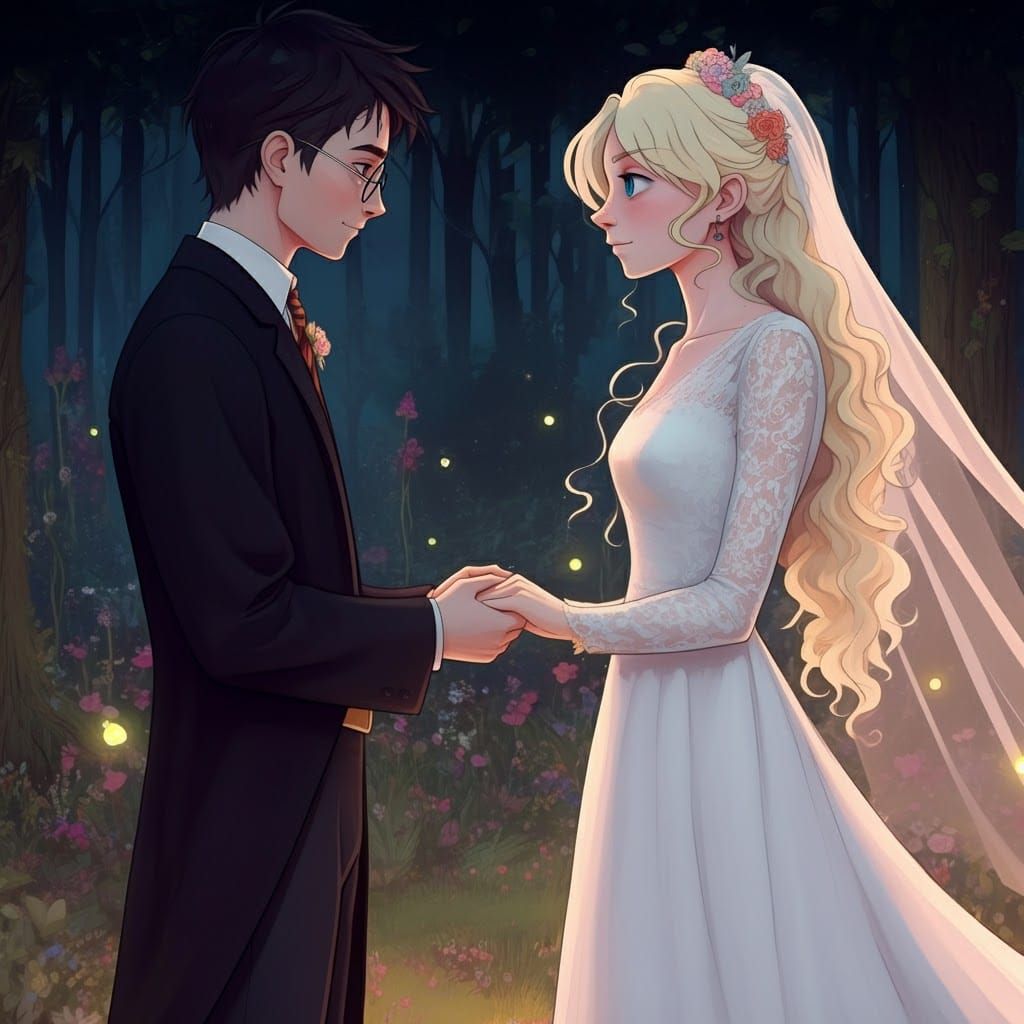 Luna Lovegood marrying Harry Potter.