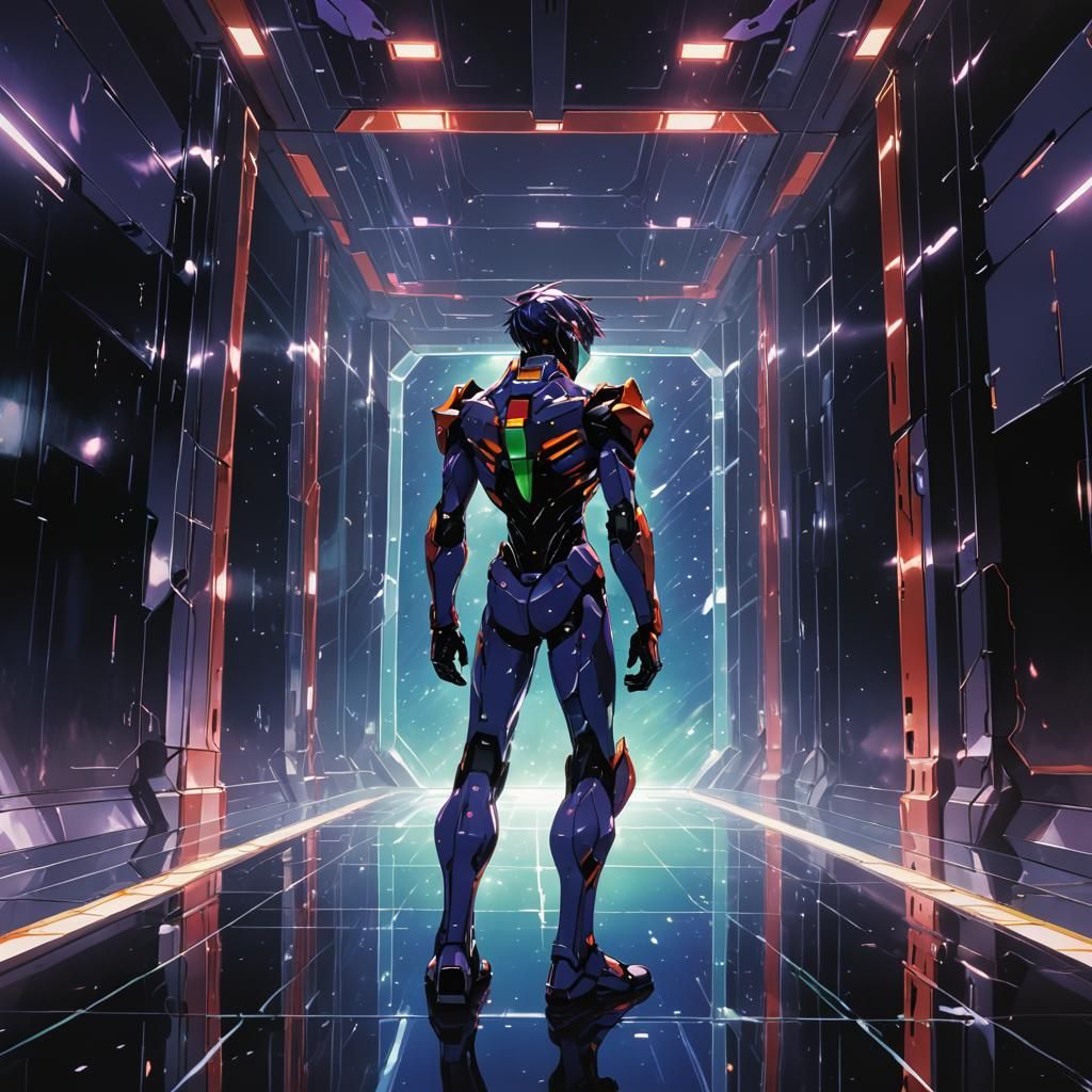 Ethereal Evangelion in Anime Style