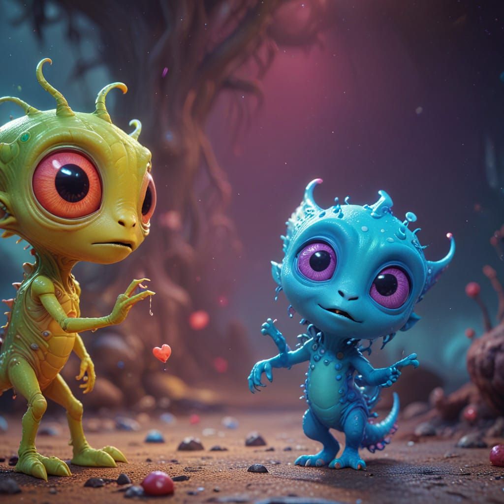 Cute Anime Alien Concept Art