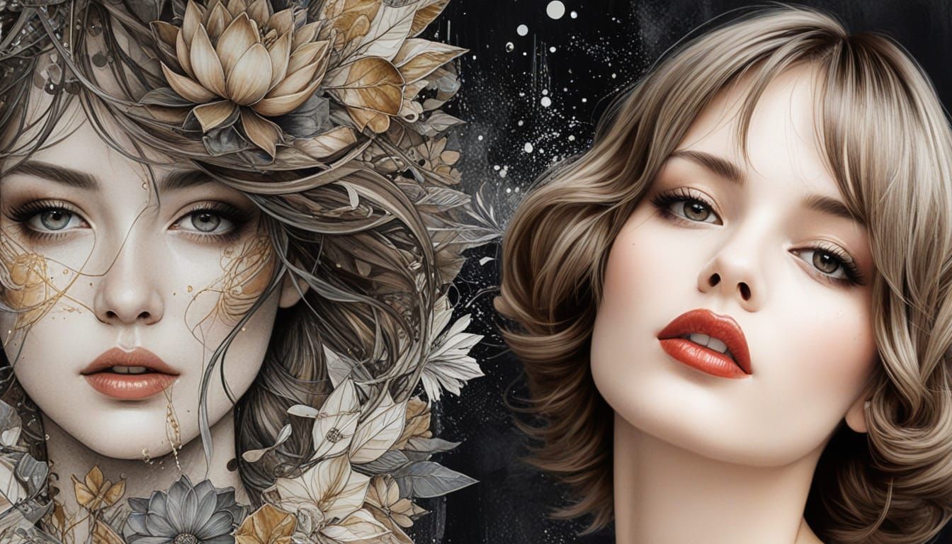 Gothic Woman in London Scene: Hyperdetailed Digital Art