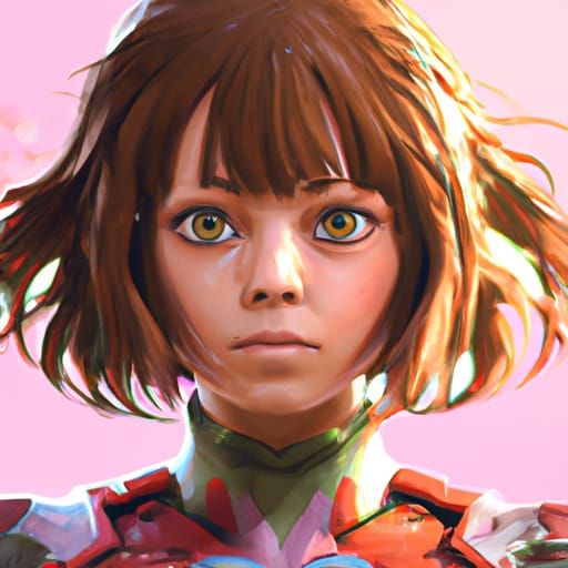 Ochaco Uraraka Portrait in Anime Style