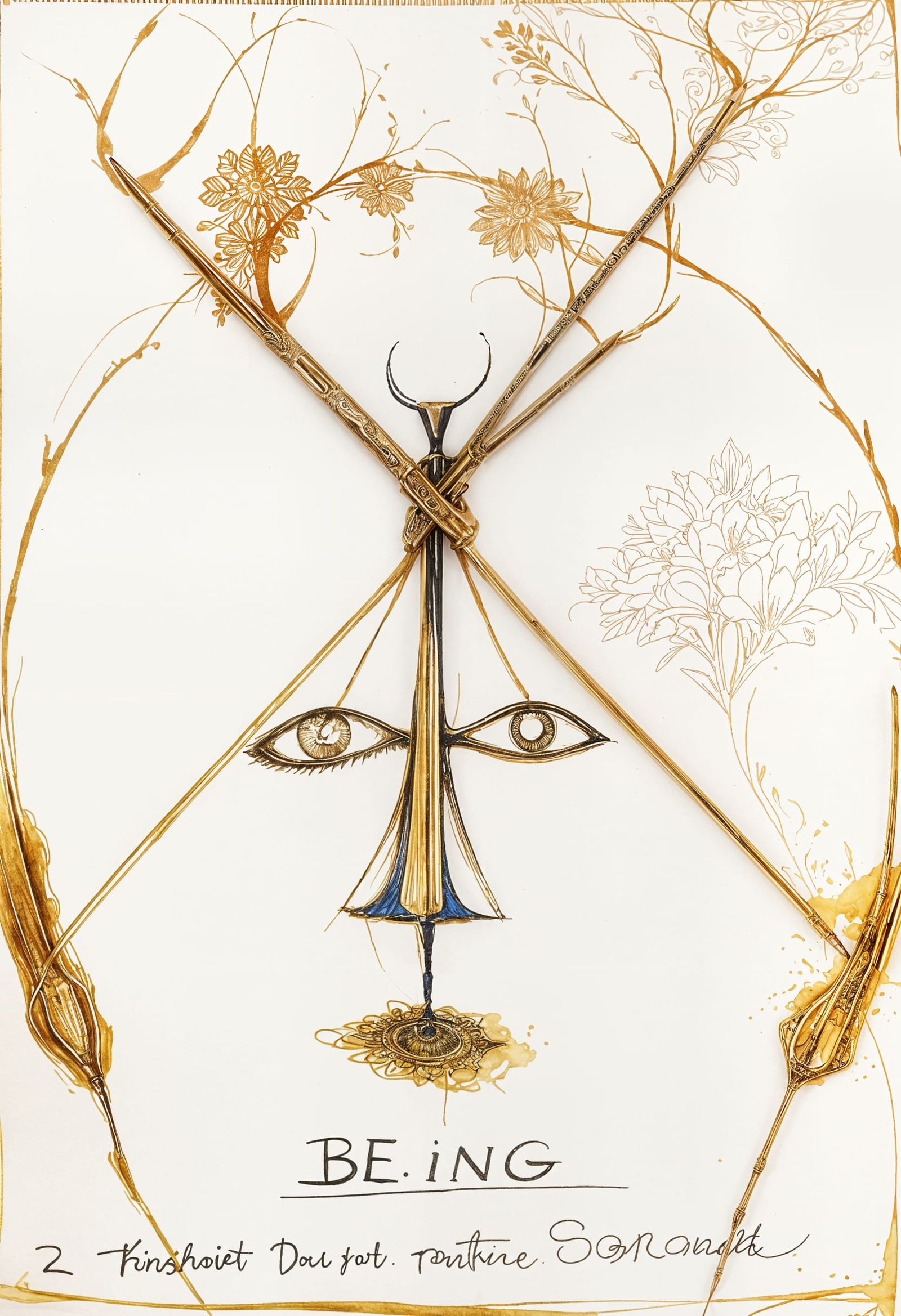 Detailed Stencil Doodle in Modern European Style