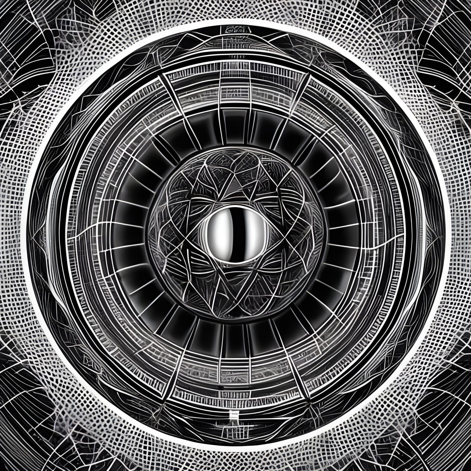 Gyroscope Dancer Lithograph in Black and White