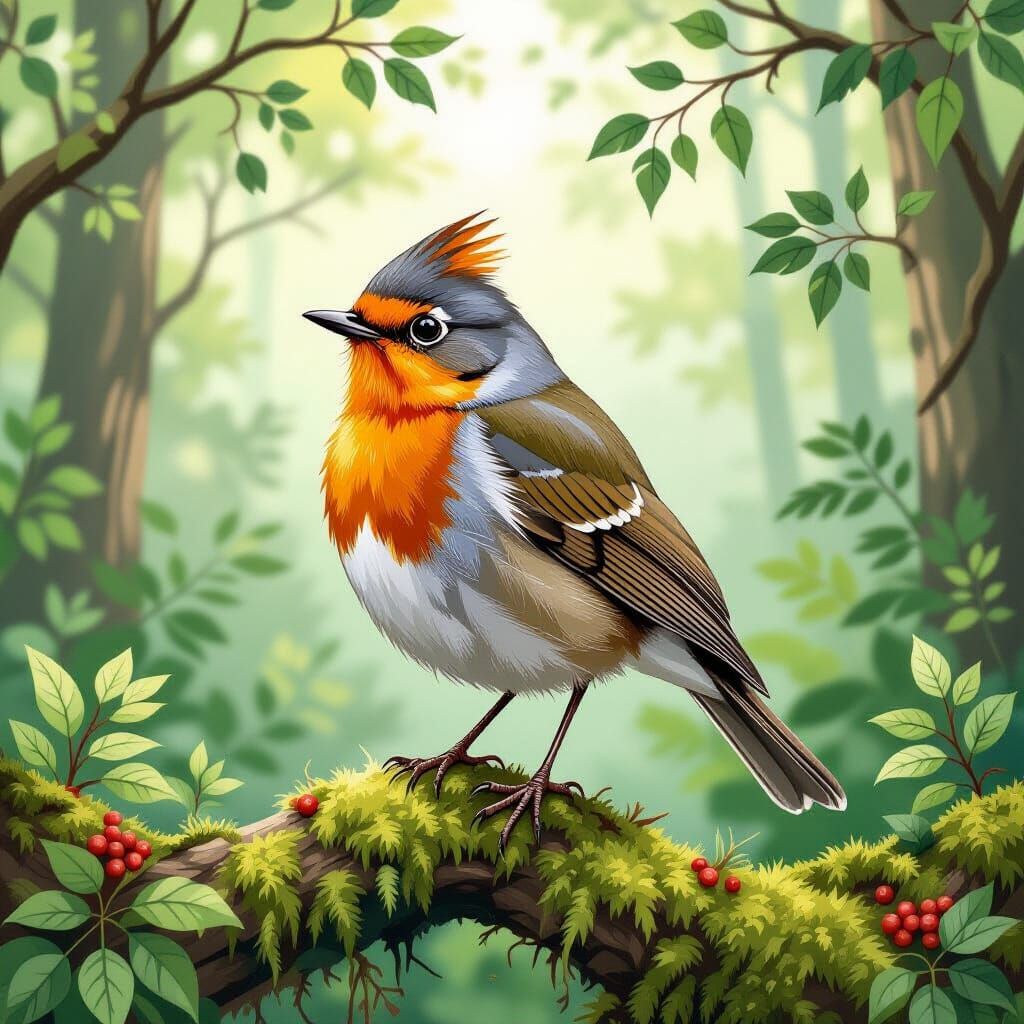 Proud Robin in Charlie Harper Style