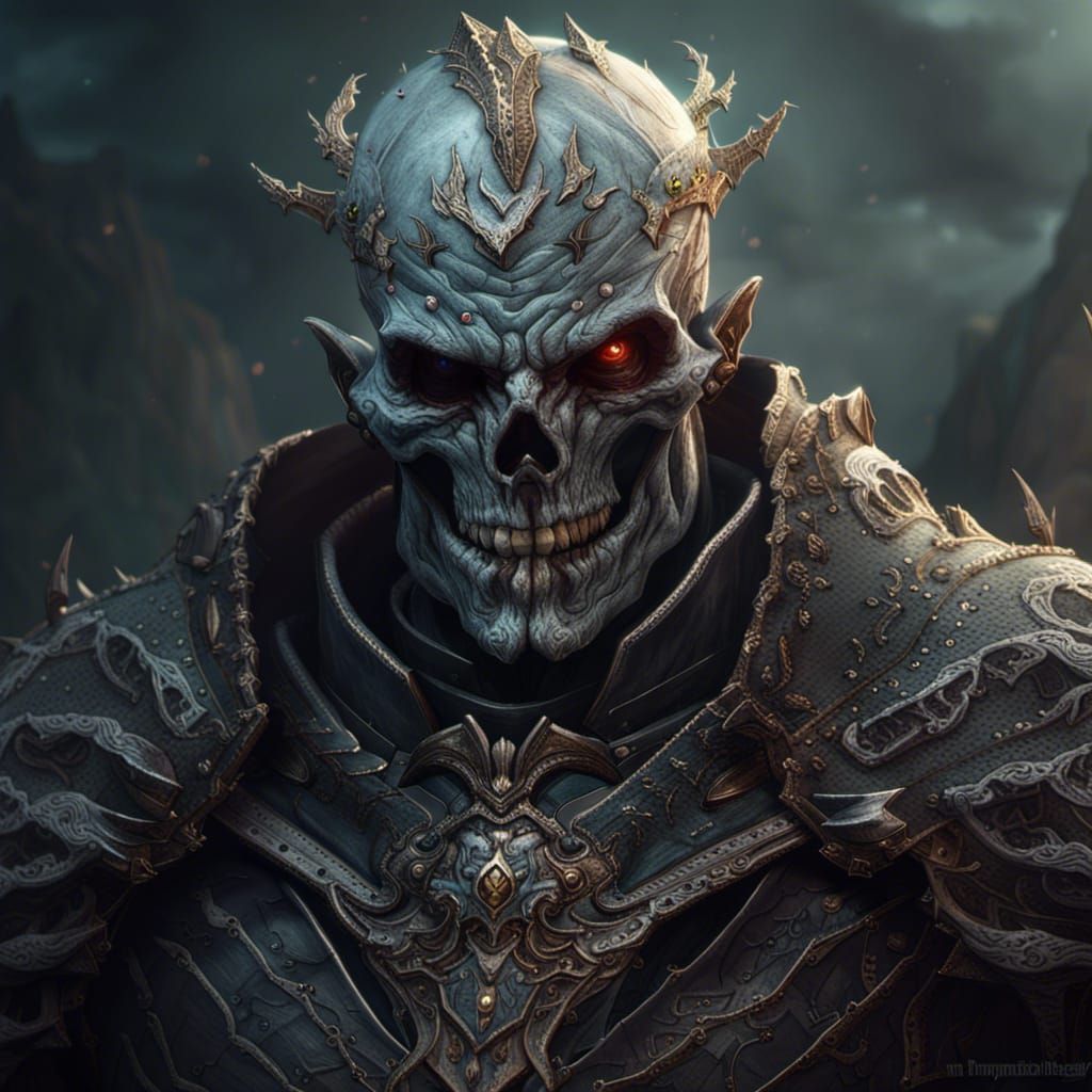 Wight Knight Portrait in Dark Fantasy Style