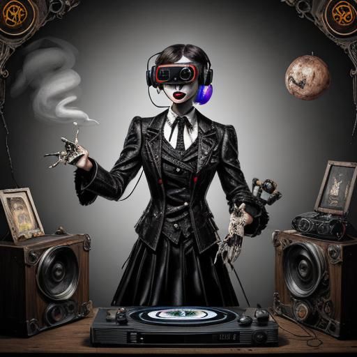 Cyberpunk Ventriloquist Dummy in Haunted House