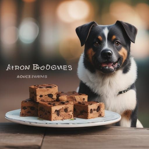 Cute Dogs Selling Freshly Baked Brownies in a Bakery
