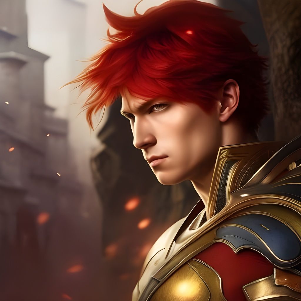 Fantasy Blademaster Portrait in Hyperdetailed Style