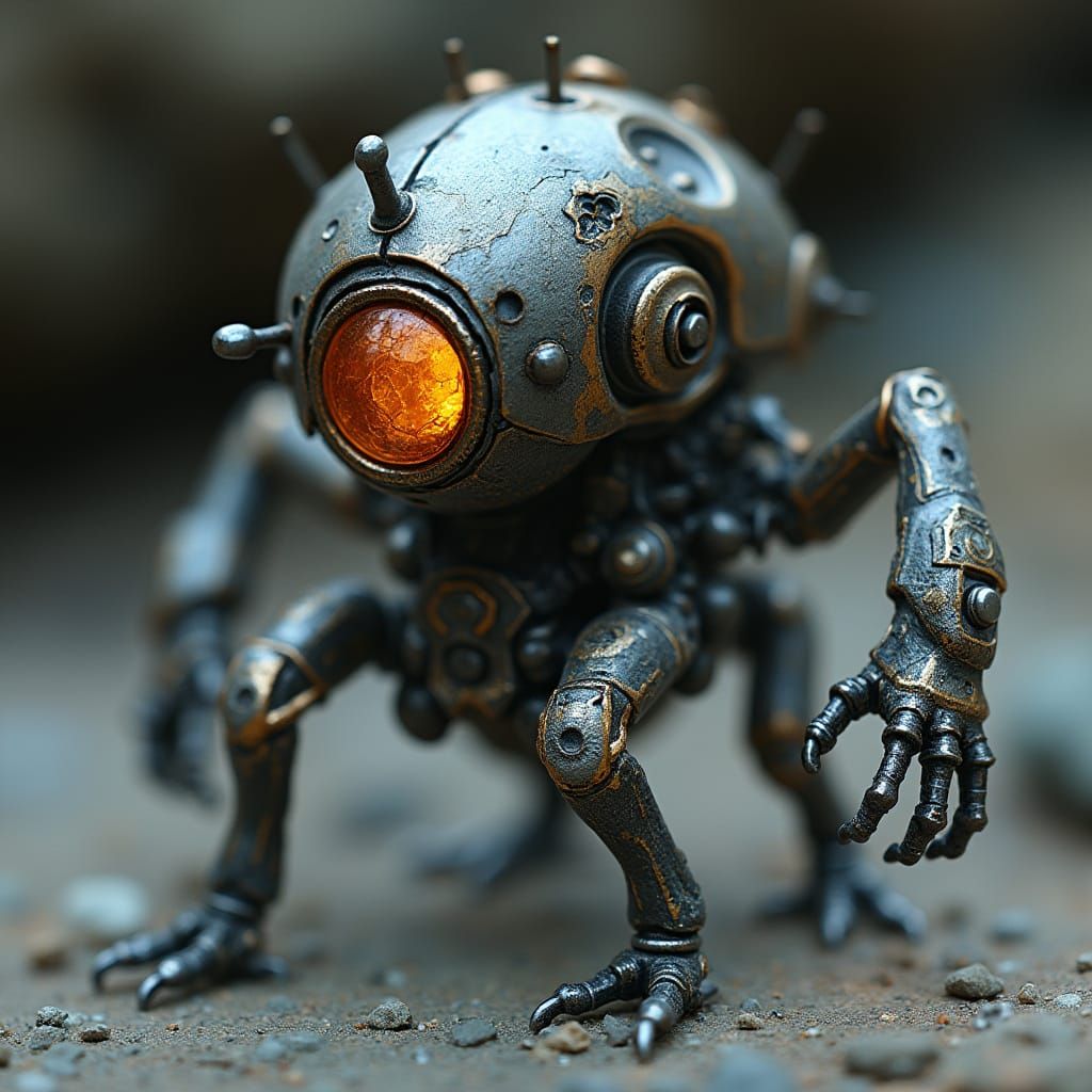 Miniature Golem Manipulates Atomic Structures in Dark, Metal...