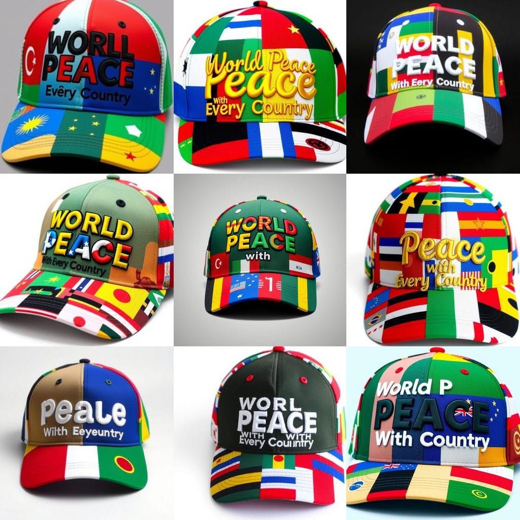 Vibrant Global Unity Baseball Hat in Every Flag Color